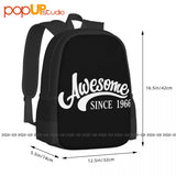 Happy 1966 Birthday Present Backpack, Large Capacity Print, Outdoor Running