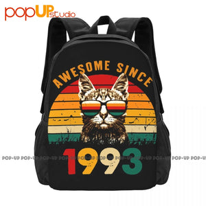 Funny Cat Backpack Large Capacity Bookbag Swimming Sports Bag
