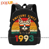 Funny Cat Backpack Large Capacity Bookbag Swimming Sports Bag
