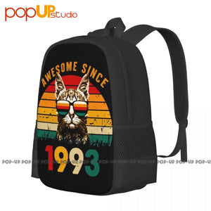 Funny Cat Backpack Large Capacity Bookbag Swimming Sports Bag