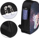 Axolotl Backpack Travel Laptop USB College Book Bag