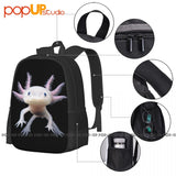 Axolotl Mexican Walking Fish Backpack Large Capacity Bookbag