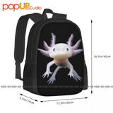 Axolotl Mexican Walking Fish Backpack Large Capacity Bookbag