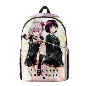 Ayakashi Triangle Anime Backpack School Bag Manga Daypack Zipper Traval Bag