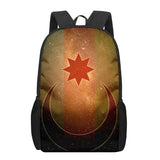 Azerbaijan Flag Kids School Bag Printing Backpack for Boys Girls