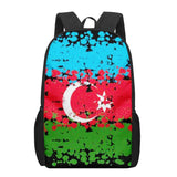 Azerbaijan Flag Kids School Bag Printing Backpack for Boys Girls