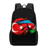 Azerbaijan Flag Kids School Bag Printing Backpack for Boys Girls