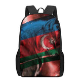 Azerbaijan Flag Kids School Bag Printing Backpack for Boys Girls