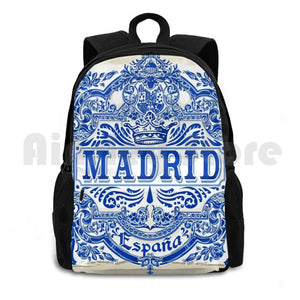 Vintage Azulejos Tiles Outdoor Sports Backpack