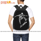 Skater Skateboard Backpack Large Capacity Print Beach Bag Shopping Bag School Sp