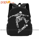 Skater Skateboard Backpack Large Capacity Print Beach Bag Shopping Bag School Sp