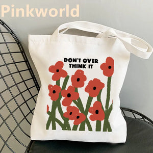 Flower Print Shopper Bag Women's Shoulder Bag Tote
