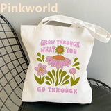Flower Print Shopper Bag Women's Shoulder Bag Tote