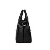 Women Patchwork PU Leather Tote Bag Handbags Ladies Shoulder Bag