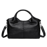 Women Patchwork PU Leather Tote Bag Handbags Ladies Shoulder Bag