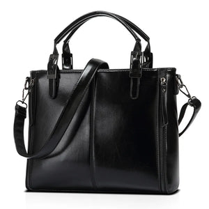 Stylish Crossbody Bag Oil Wax PU Messenger Bag Women Handbags