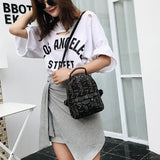 Printed PU Women Backpacks Casual Mini Multi-Purpose Shoulder Small Backpack