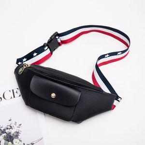 Women Casual PU Leather Waist Packs Chest Pack Shoulder Messenger Bags