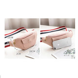 Women Casual PU Leather Waist Packs Chest Pack Shoulder Messenger Bags
