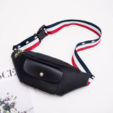Women Casual PU Leather Waist Packs Chest Pack Shoulder Messenger Bags