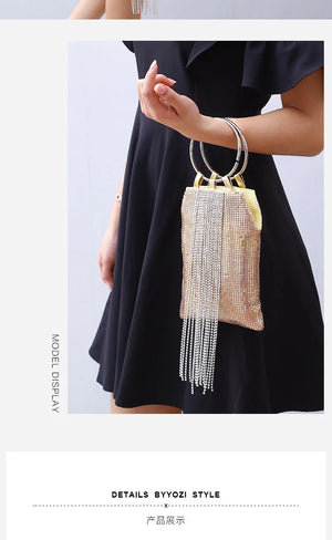Eur. & Am. Diamond Tassel Dinner Handbag - Direct Manufacturer