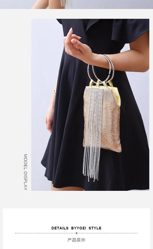 Eur. & Am. Diamond Tassel Dinner Handbag - Direct Manufacturer