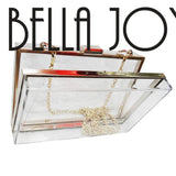 Acrylic Transparent Clutch Bag Chain Women Evening Handbag Shoulder Bag