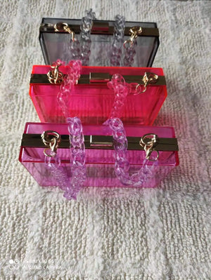 Colorful Acrylic Bag - Women's Dinner Cross Bag