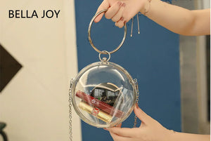 Acrylic Transparent Ball Shoulder Bag Small Casual Clutch Bag