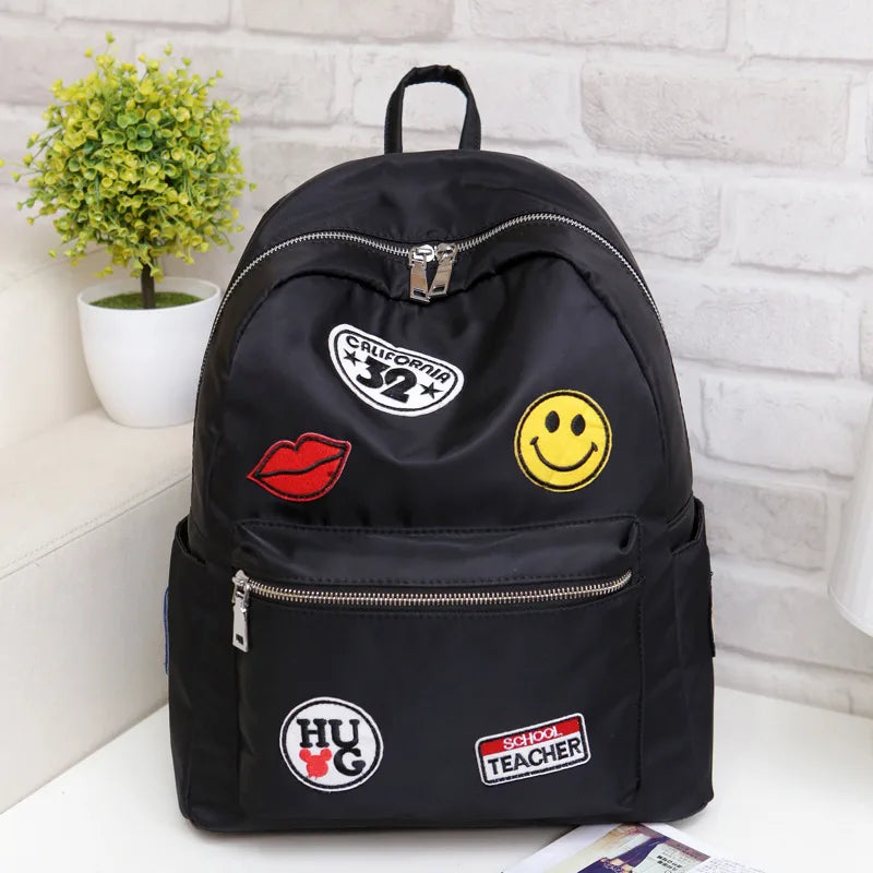Waterproof Nylon Backpack for Middle School Students R216