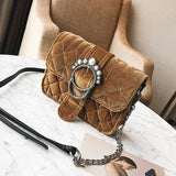 Velvet Pearl Small Square Shoulder Bag R535