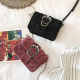 Velvet Pearl Small Square Shoulder Bag R535