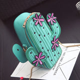 Cactus Shoulder Bag Metal Chain Messenger Bag Female