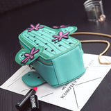 Cactus Shoulder Bag Metal Chain Messenger Bag Female