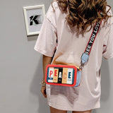 Women's PU Clutch Bag Spring Printing Letter Inclined Shoulder Bag