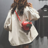 Women's Spring Mini Coin Purse Red Strawberry Shoulder Bag