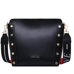 BENVICHED Messenger bag Women Bucket Shoulder Bag large capacity vintage Matte P