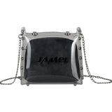 Transparent Jelly Bag with Chain for Girls