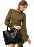 Retro Shoulder Bag 3 Pcs/Set Large-Capacity Handbag for Women