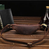 Leather Waist Packs Bag Phone Pouch Travel Waist Pack Wallet