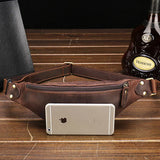 Leather Waist Packs Bag Phone Pouch Travel Waist Pack Wallet