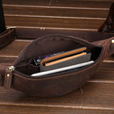 Leather Waist Packs Bag Phone Pouch Travel Waist Pack Wallet