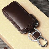 BISI GORO Car Key Bag Case Holder Leather Retro Cowhide Men Women