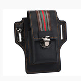 Men's Large Capacity PU Leather Waist Bag Crossbody Pouch