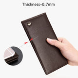 BISON DENIM Men's Thin Leather Wallet N4470-1