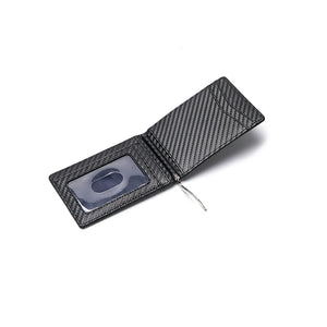RFID Blocking Slim Carbon Fiber Men Wallet Money Clip Bifold High Male Purse