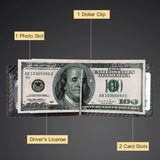 RFID Blocking Slim Carbon Fiber Men Wallet Money Clip Bifold High Male Purse
