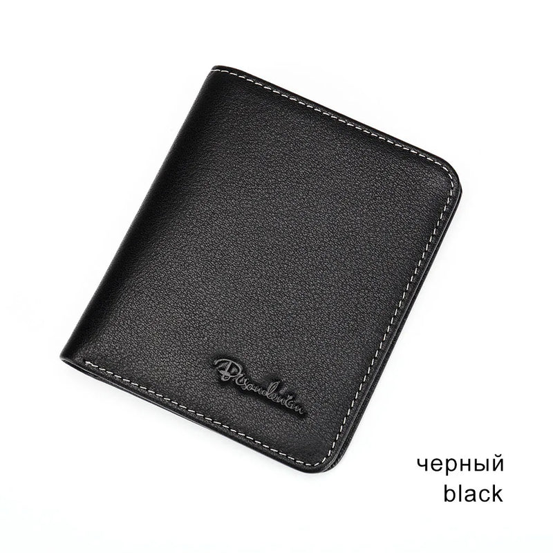 BISON DENIM men wallets leather mini pocket business casual purse