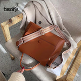 Large Capacity Totes Bag Women PU Shoulder Messenger Retro Lady Handbags