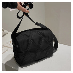 Women's Winter Shoulder Bag with Pendant